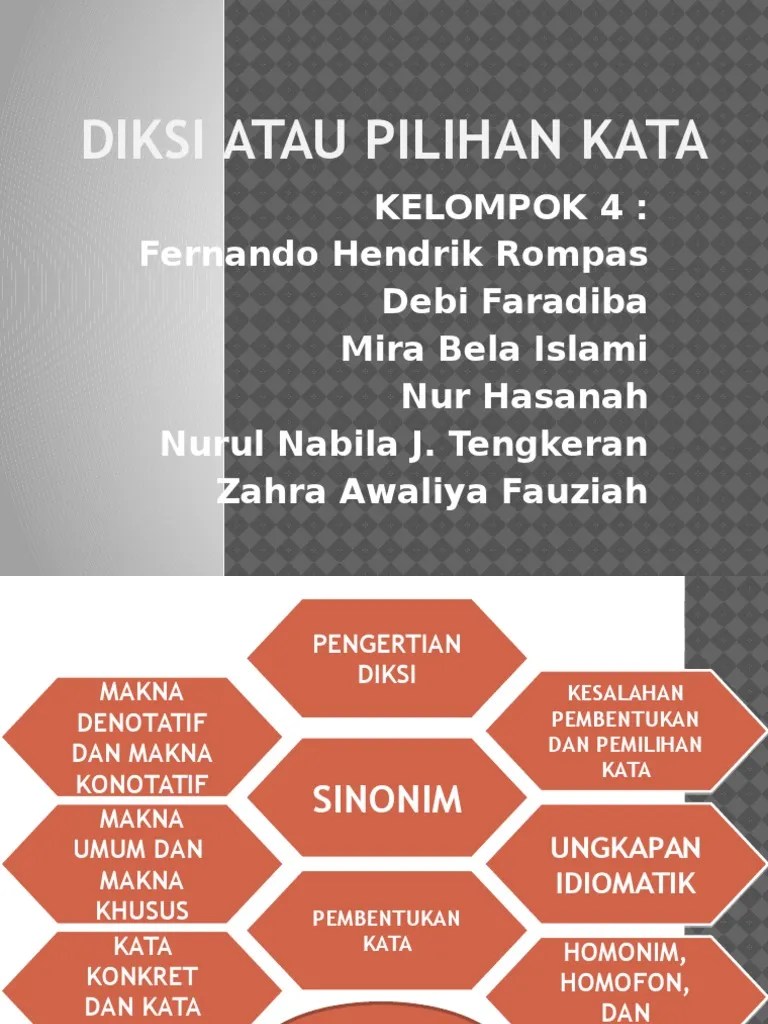 Diksi Atau Pilihan Kata | PDF