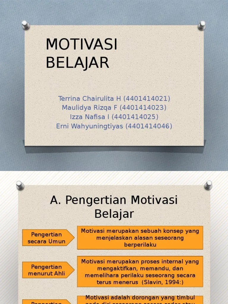 Makalah Motivasi Belajar Info Pendidikan Guru 