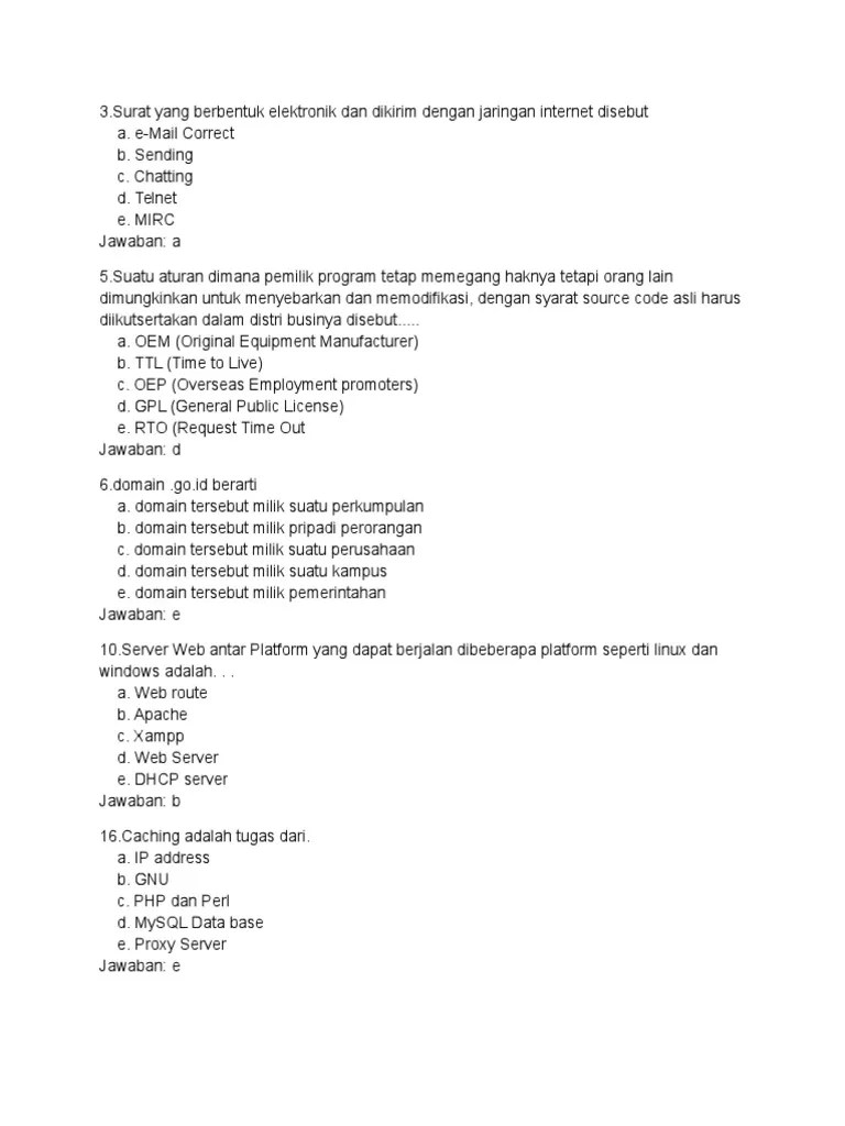 Kumpulan soal dasar dasar multimedia, pada bab melakukan instalasi sistem operasi dasar. Bank Soal Sistem Operasi Jaringan Kelas Xi Pdf
