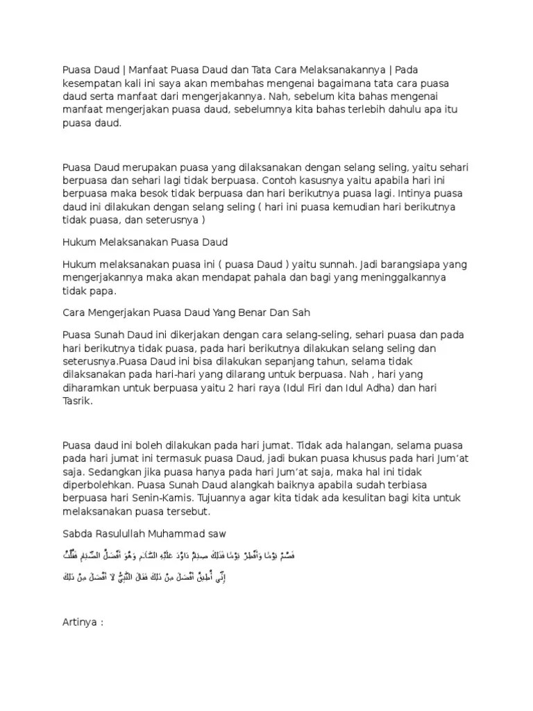 Puasa Daud | PDF