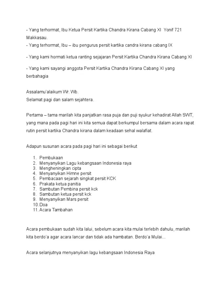 Pembawa Acara Persit | PDF