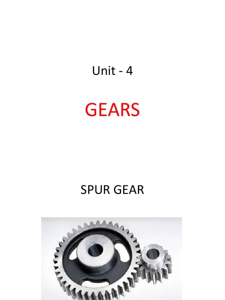 Types Of Gears And Their Terminology | PDF