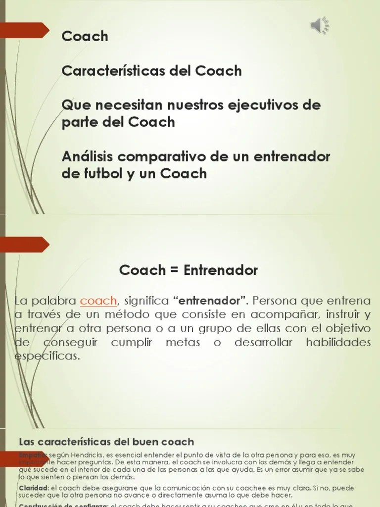 Coach Entrenador | PDF | Realimentación | Ciencias Del Comportamiento