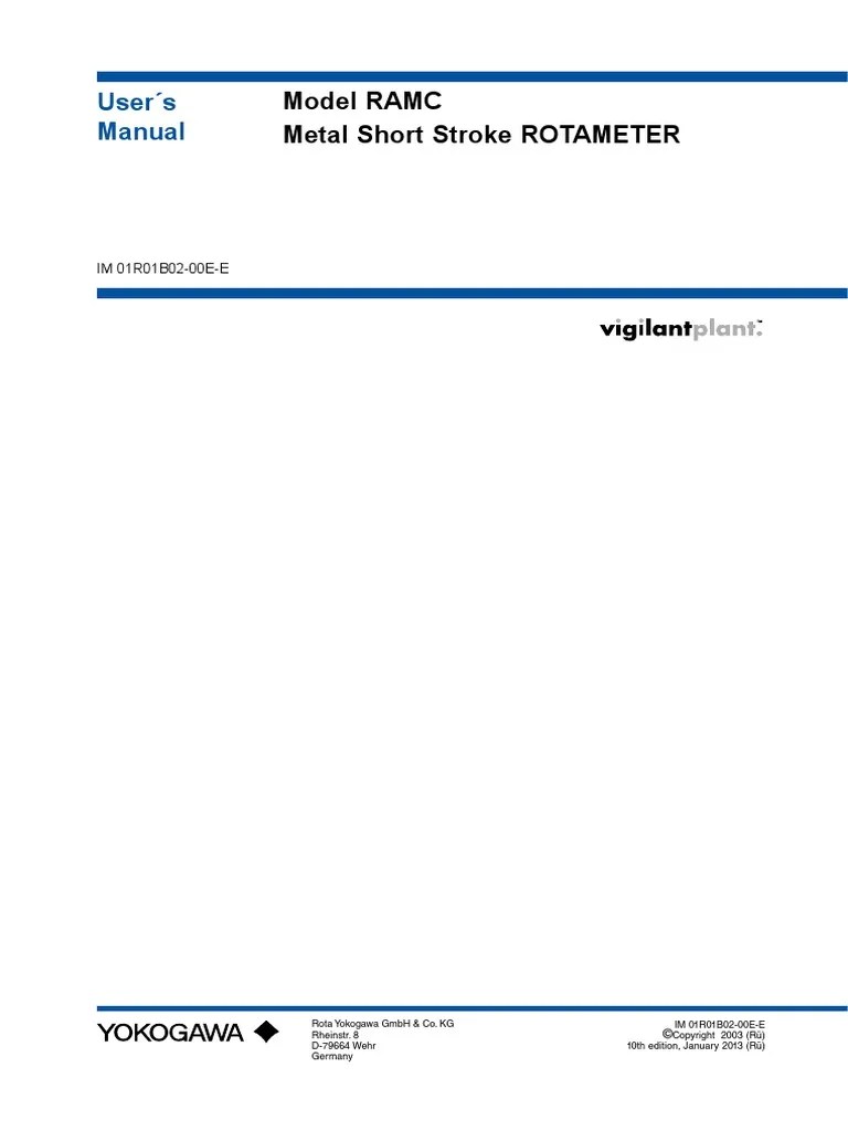 Metal Short Stroke Rotameter Ramc Pub15012013 Pdf