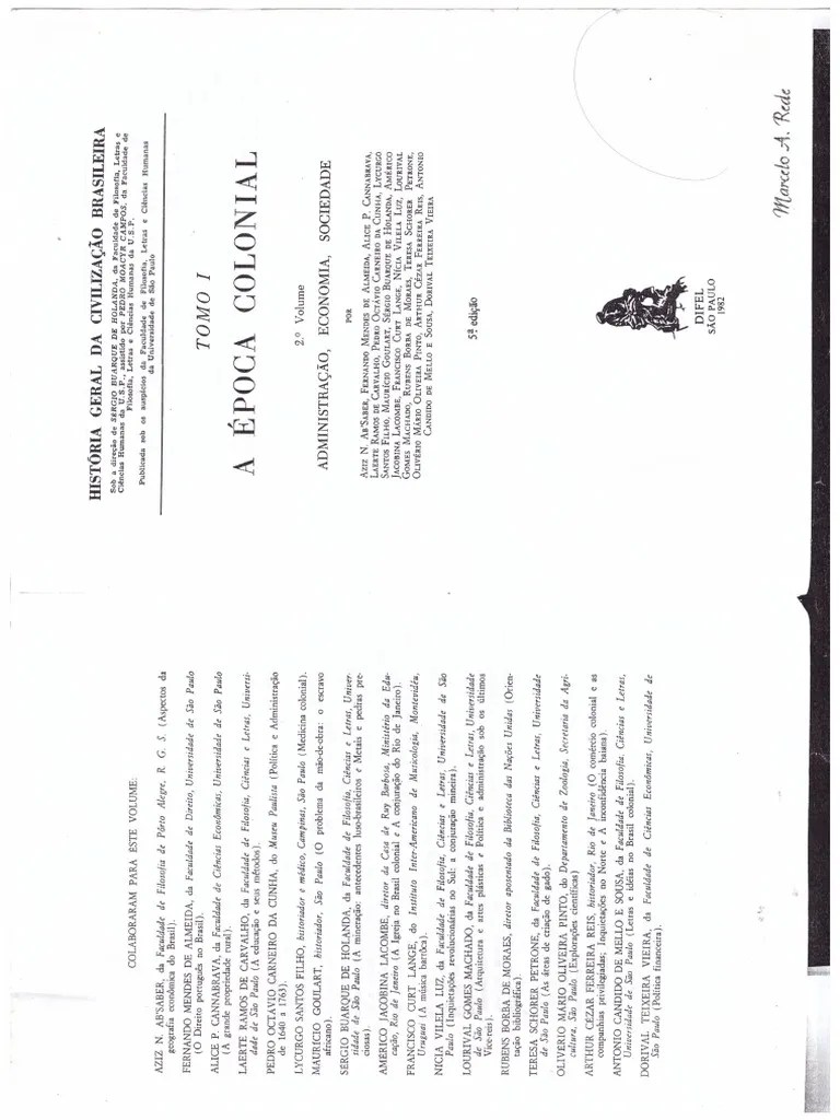 Sérgio Buarque De Holanda. 