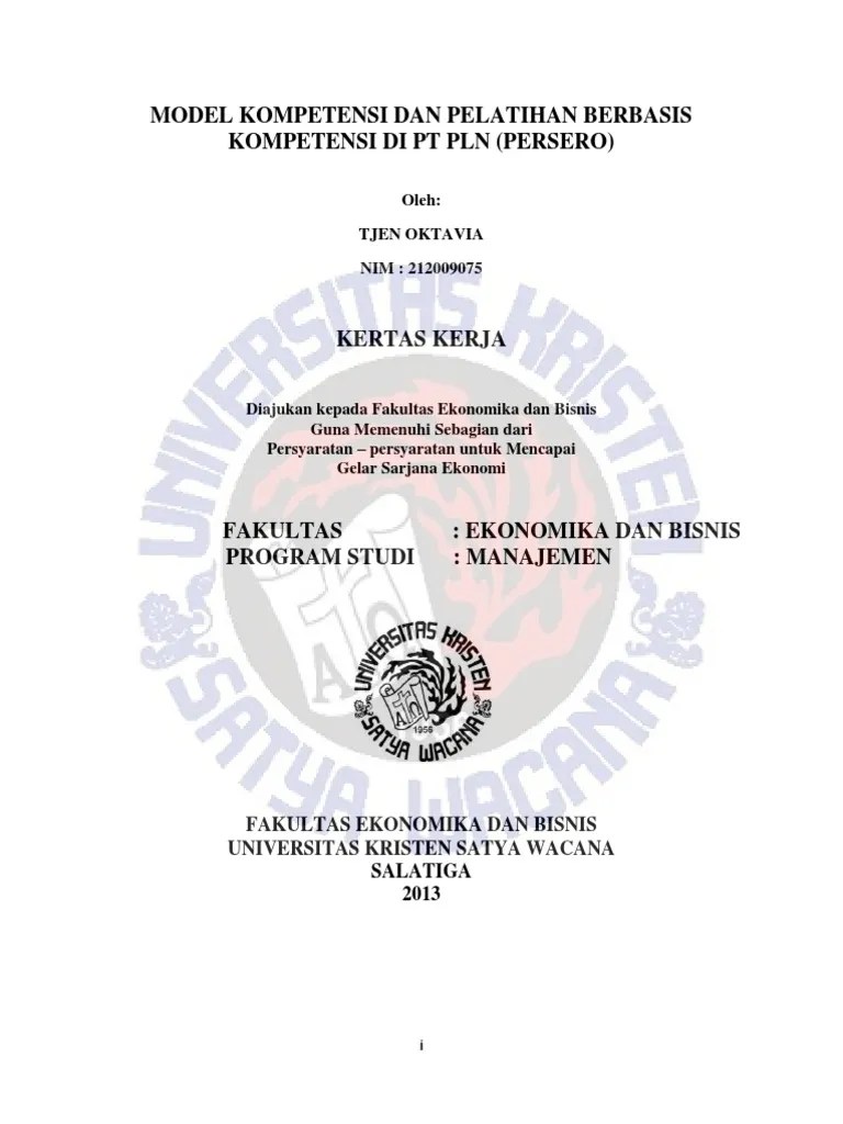 Model Kompetensi Dan Pelatihan Berbasis Kompetensi Di PT PLN | PDF