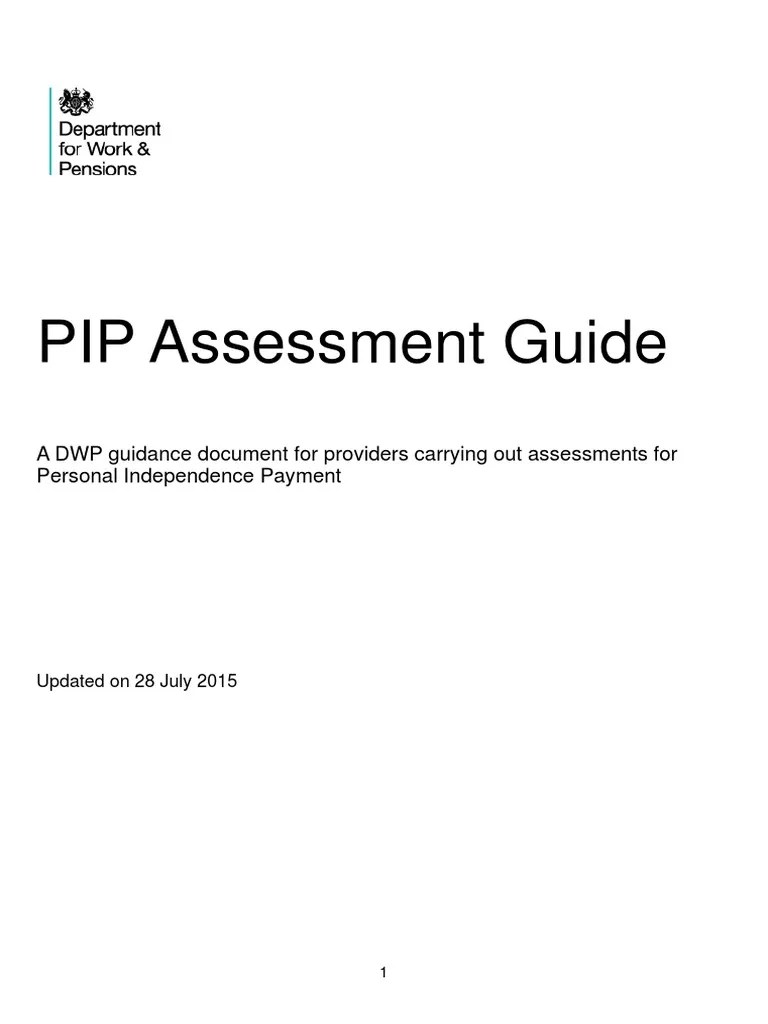 Pip Assessment Guide | PDF | Health Care | Medicine