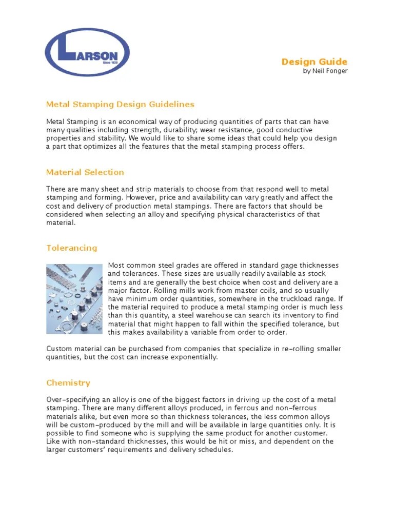 Sheet Metal Design - Guide | PDF | Metals | Engineering Tolerance