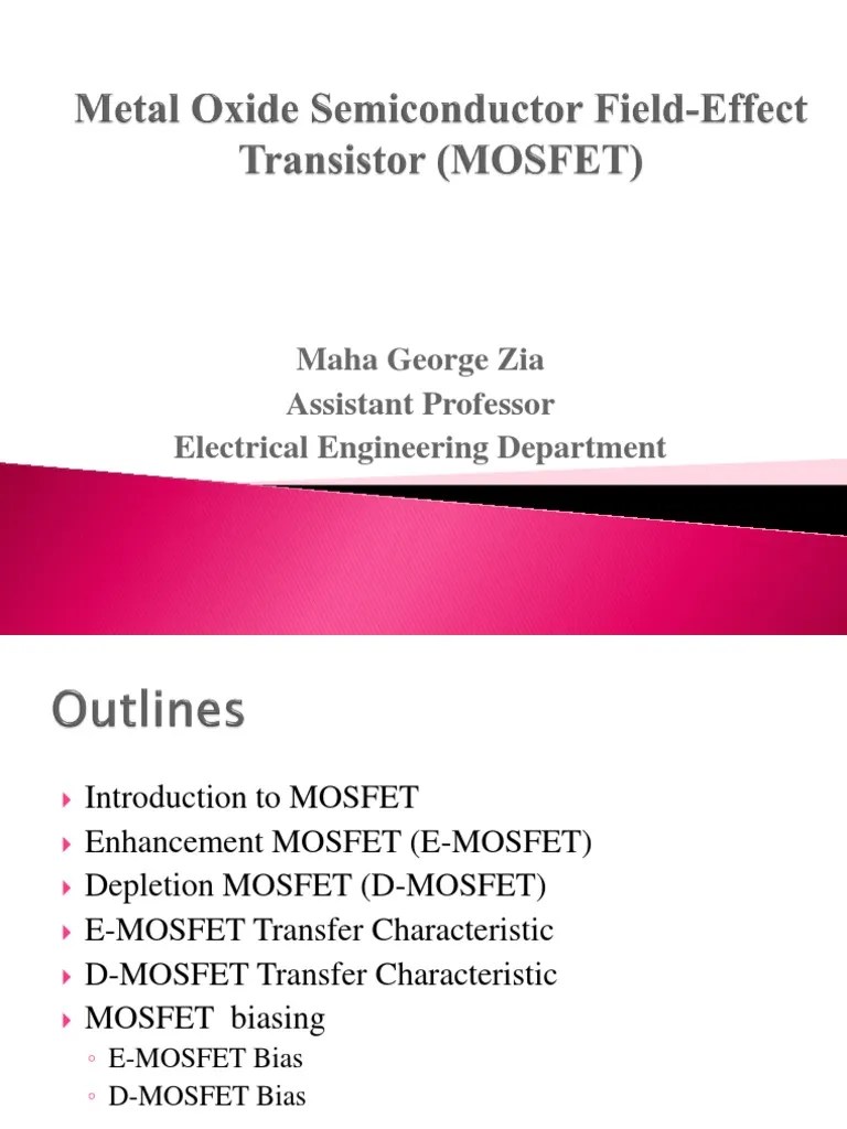 MOSFET Transistor | PDF | Field Effect Transistor | Mosfet