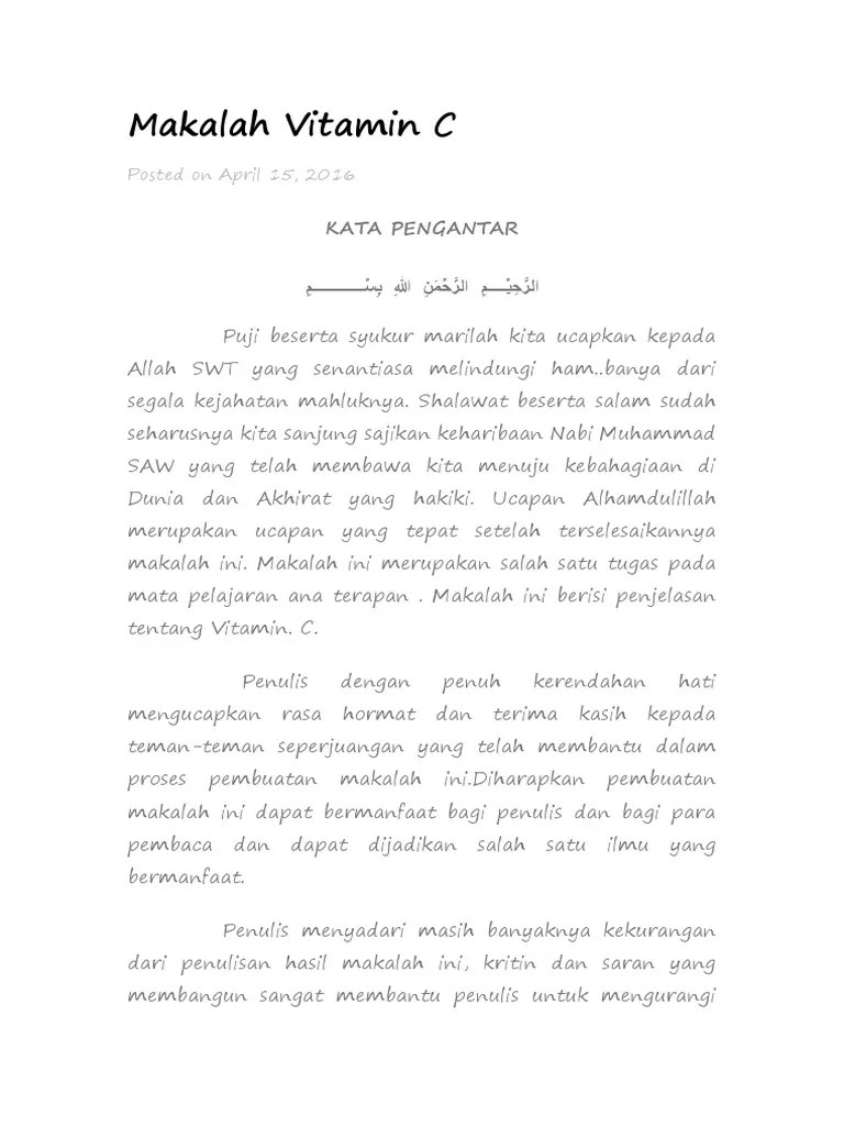 Makalah Vitamin C | PDF