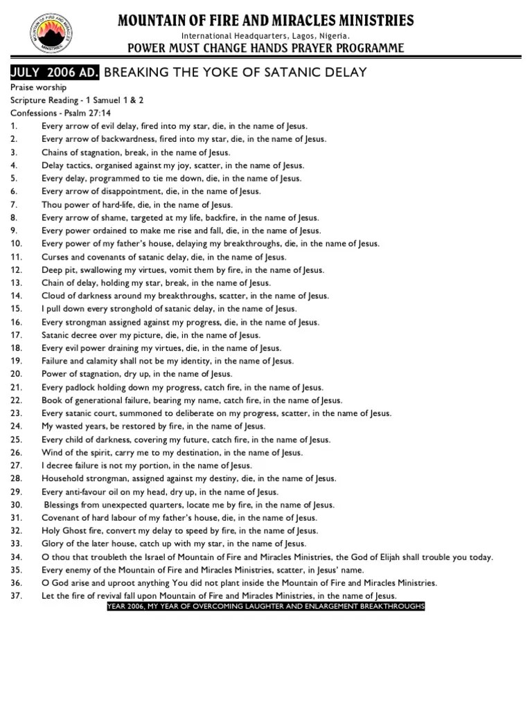 Breaking The Yoke Of Satanic Delay | PDF | Abrahamic Religions | Jesus