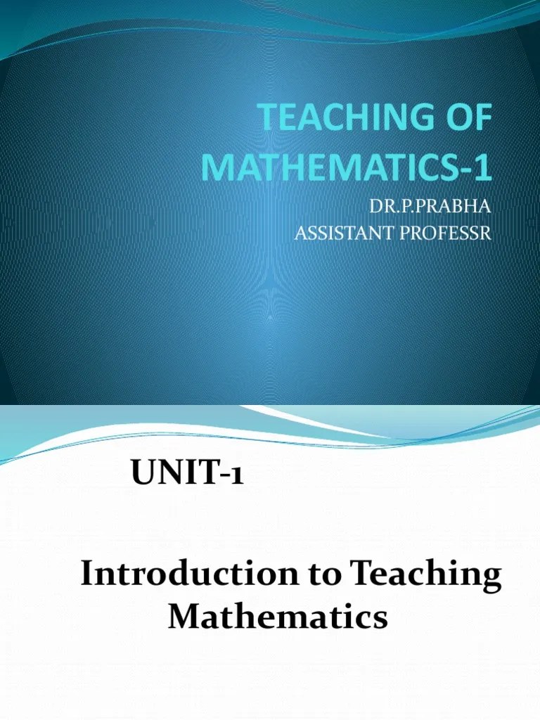 Teaching Of Mathematics Paper-1 | PDF | Lesson Plan | Reinforcement