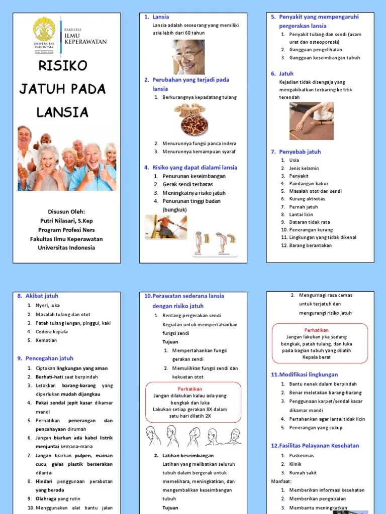 RISIKO JATUH PADA LANSIA DAN UPAYA PENCEGAHANNYA | PDF