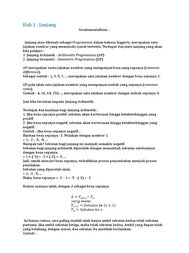 You have just read the article entitled formula janjang geometri. Jujukan Dan Siri Pdf