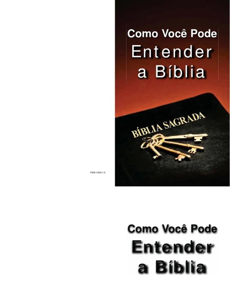Como Ler E Entender A Biblia PDF | PDF | Novo Testamento | Bíblia