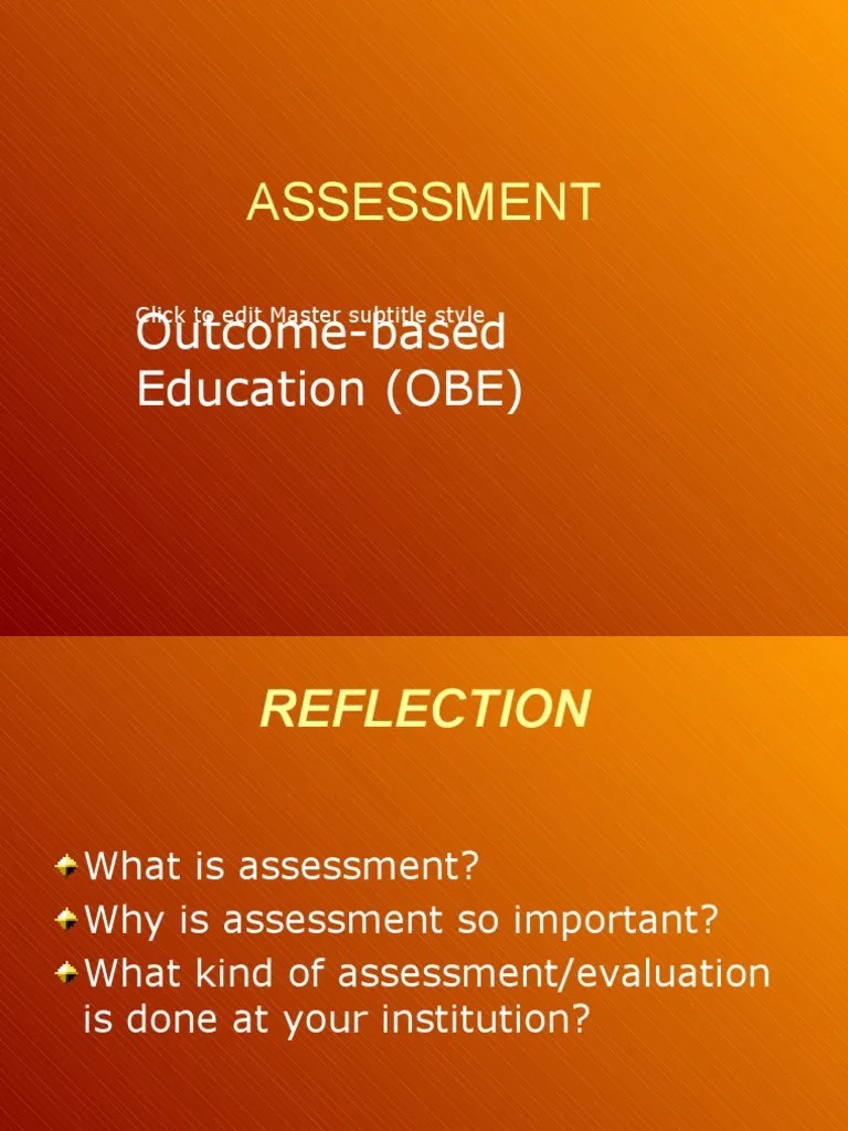 Assessment Obe PDF | PDF | Educational Assessment | Curriculum