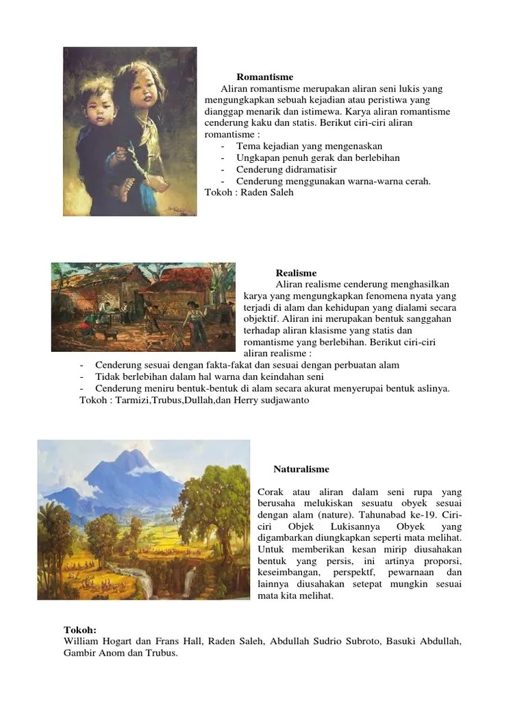 Lukisan mengandung cerita yang dahsyat dan emosional, penuh gerak dan dinamis, warna bersifat kontras . Jenis Lukisan Pdf