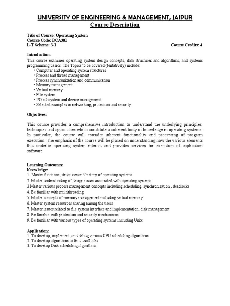 3 Bca 3rd Sem Syllabus Uemj | PDF | Operating System | Discrete Mathematics