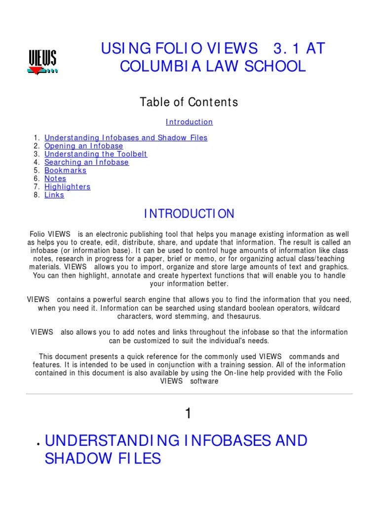 Guide To Folio Views | PDF | Point And Click | Double Click