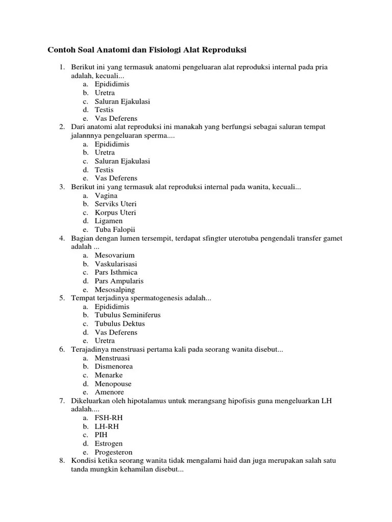 Sistem indera · 6 6. Contoh Soal Anatomi Dan Fisiologi Alat Reproduksi Pdf