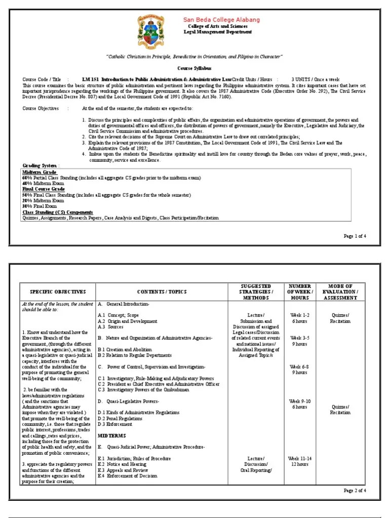 LM151-Intro To Public Administratiion Administrative Law | PDF | Administrative Law | Jurisprudence
