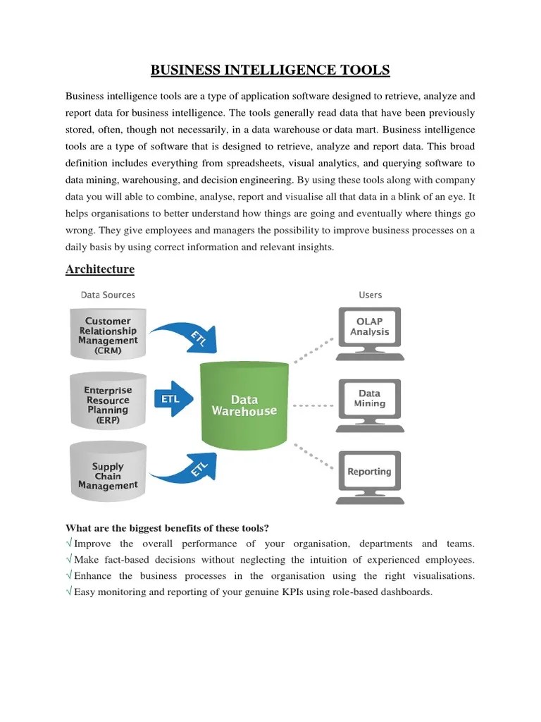 Business Intelligence Tool | PDF | Business Intelligence | Big Data