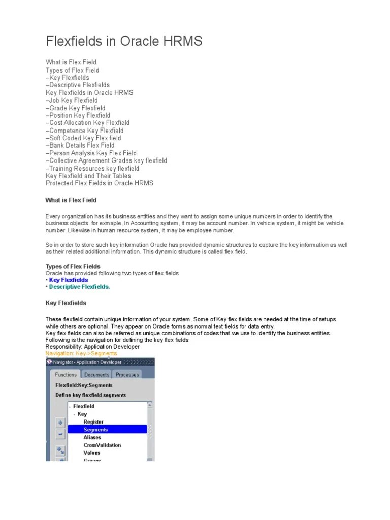 Flexfields In Oracle HRMS | PDF | Oracle Database | Competence (Human Resources)