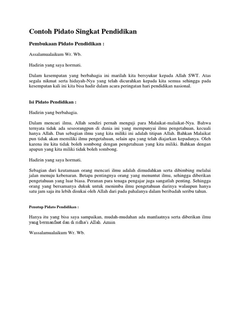 Contoh Pidato Persuasif Pdf Contoh Pidato Persuasif Tentang Pendidikan Pembukaan.