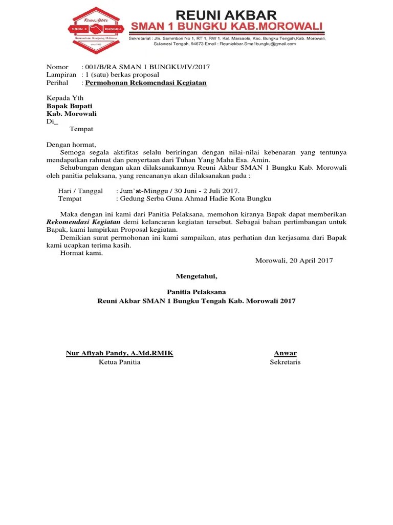 1 proposal reuni akbar semua angkatan sma negeri 1 tanjungpandan tahun 2009 a. Surat Kegiatan Reuni Akbar Smansa Bungku Pdf
