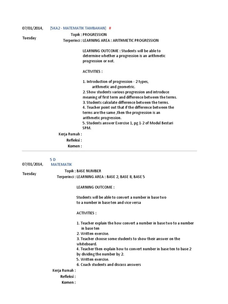 Lesson Plan | PDF | Arithmetic | Teaching Mathematics