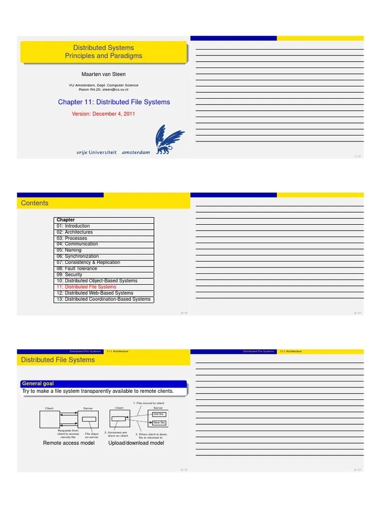 Chapter 11: Distributed File Systems | PDF | File System | Replication (Computing)