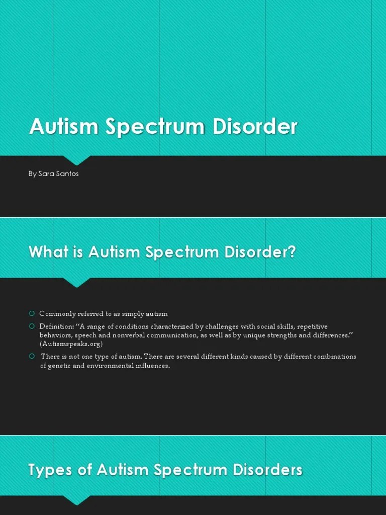 Autism Spectrum Disorder | PDF