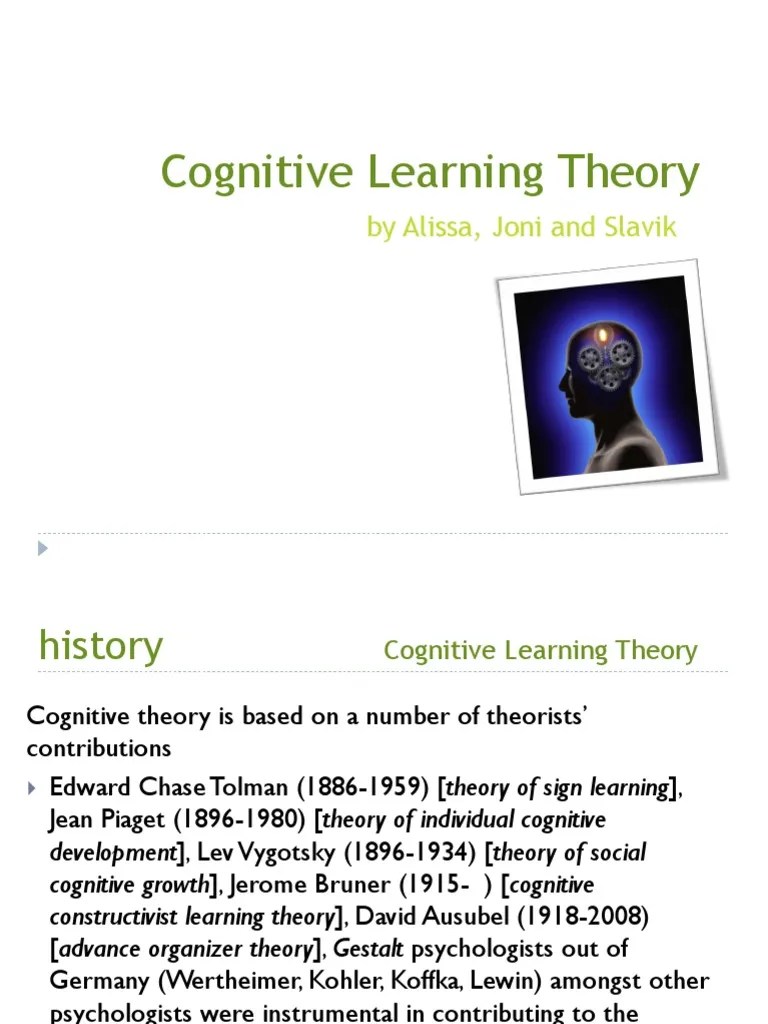 Cognitive Learning Theory | PDF | Learning Theory (Education ...