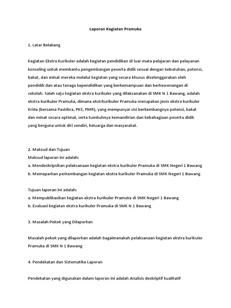 Berbeda dengan kuantitatif, objek dalam penelitian kualitatif umumnya berjumlah. Laporan Kegiatan Pramuka Pdf