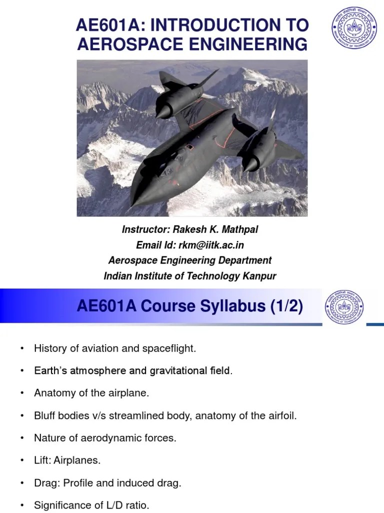AE601A Syllabus And Grading Policies | PDF | Flight | Airplane