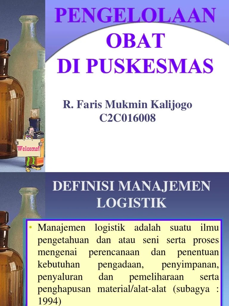 Pengelolaan Obat Di Puskesmas