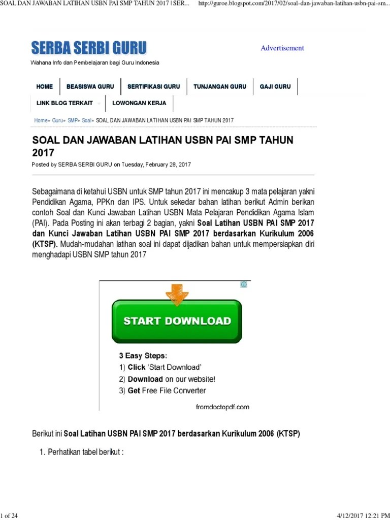 Laporan ppl unisnu jepara tahun 2017. Contoh Soal Usbn Smk Agama Islam Beinyu Com