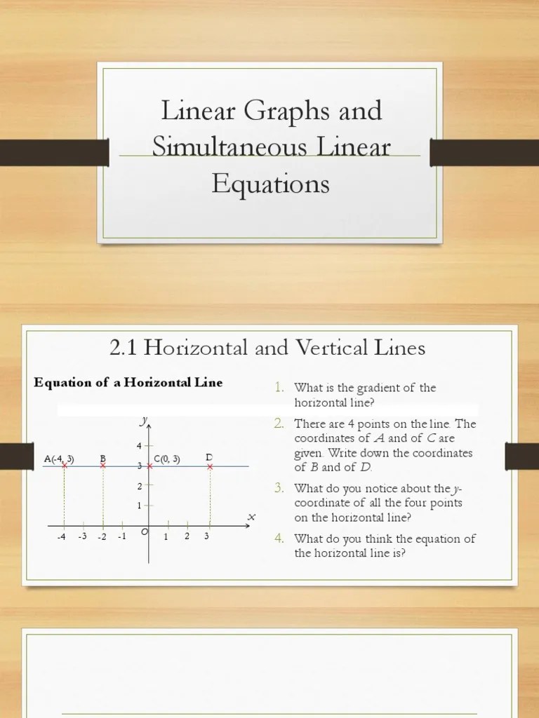 02 CH 02 Linear Graphs And Simultaneous Linear Equations | PDF ...
