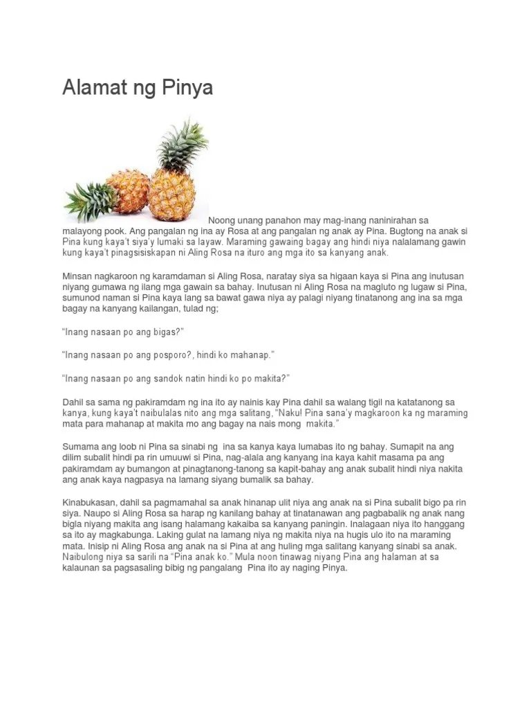 Alamat NG Pinya  PDF.