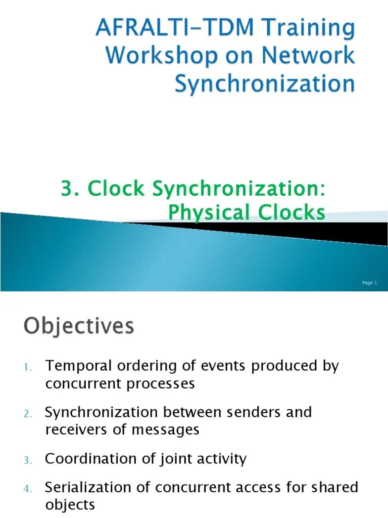 3.introduction To Clock Synchronization | PDF | Networking | Electronics