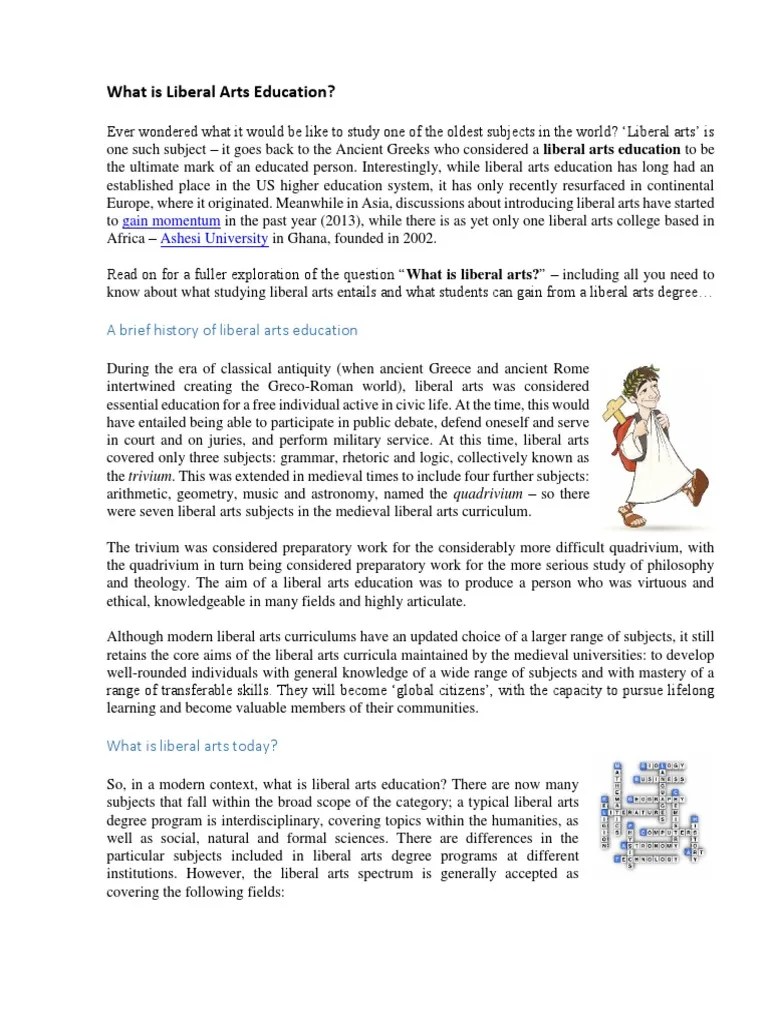 What Is Liberal Arts Education | PDF | Liberal Arts Education | Humanities