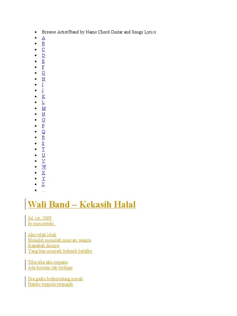 Lirik Kekasih Halal | PDF