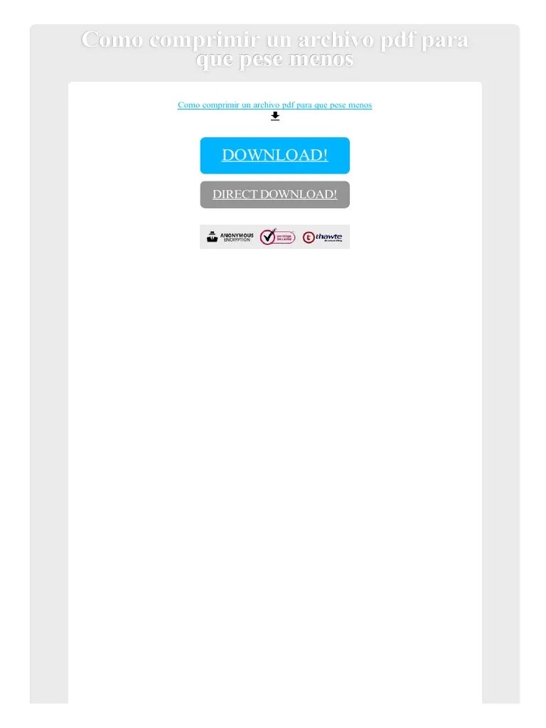 Como Comprimir Un Archivo PDF Para Que Pese Menos | PDF | Formato De ...