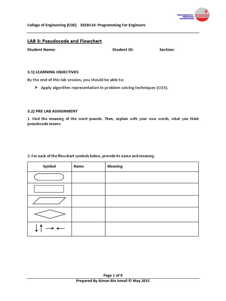 eeeb114 worksheet 3 v11pdf algorithms computer programming