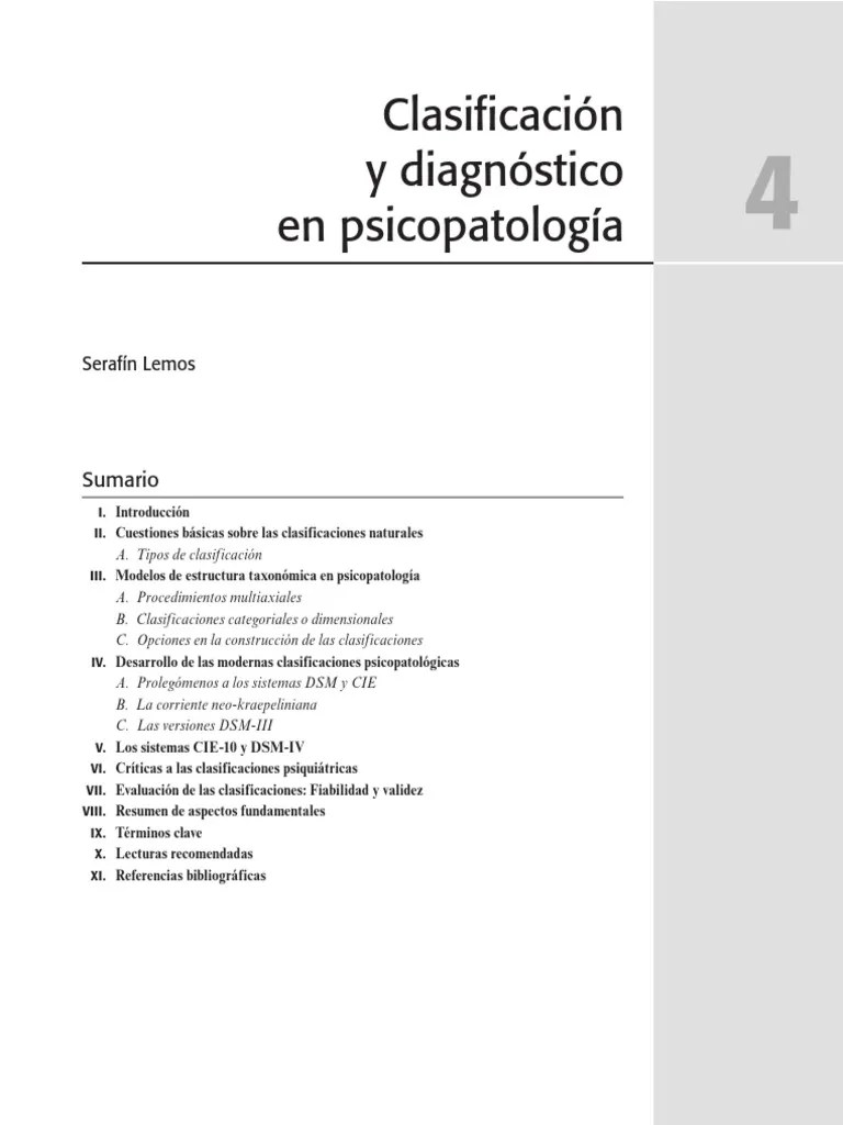 Sesion 2 - Clasificacion Y Diagnostico En Psicopatologia | PDF ...
