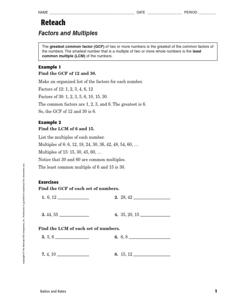 If you have multiple sclerosis (ms), you may feel tired, weak, or low on energy, and exercise may be. Factors And Multiples Pdf Elementary Mathematics Arithmetic