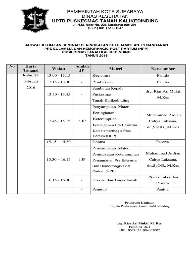 Akhirnya, selepas subuh saya membuat susunan acara dan teks pembawa acara. Contoh Susunan Acara Seminar