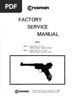 Crosman Service Manual 1960s Book Gun Barrel Valve