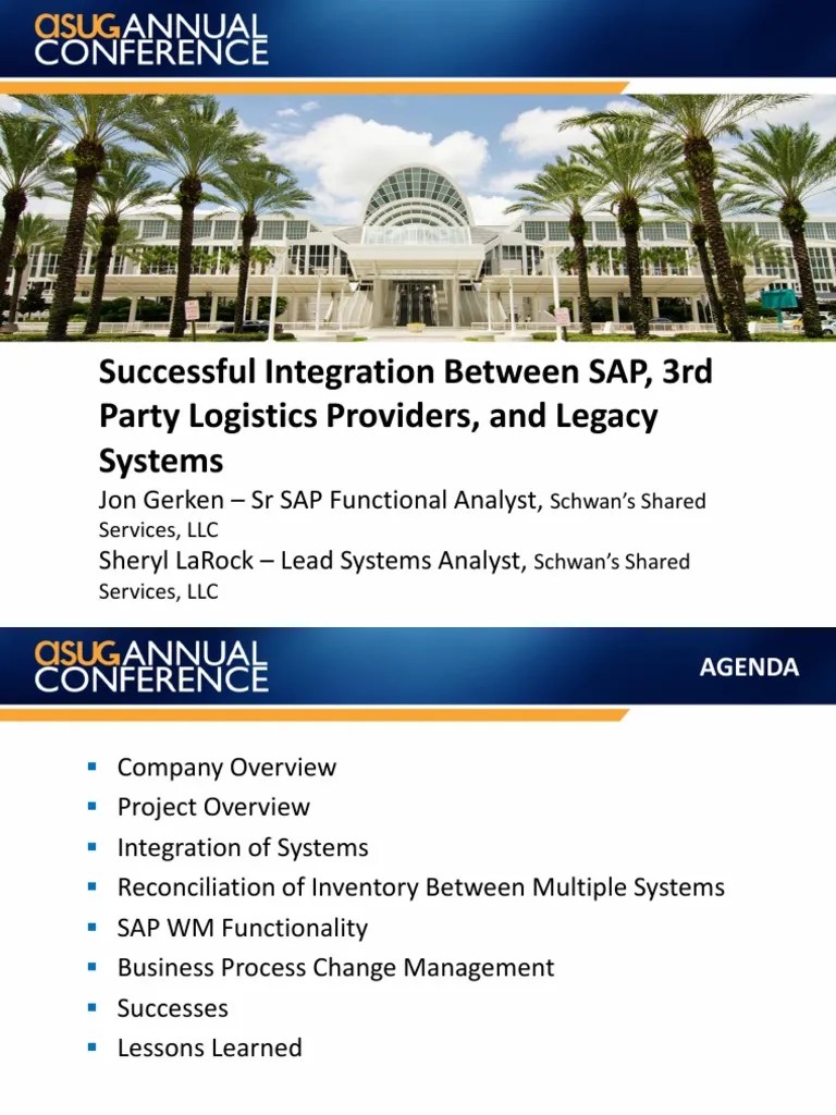 Integration Between SAP, 3rd Party Logistics Providers, And Legacy Systems PDF | PDF ...