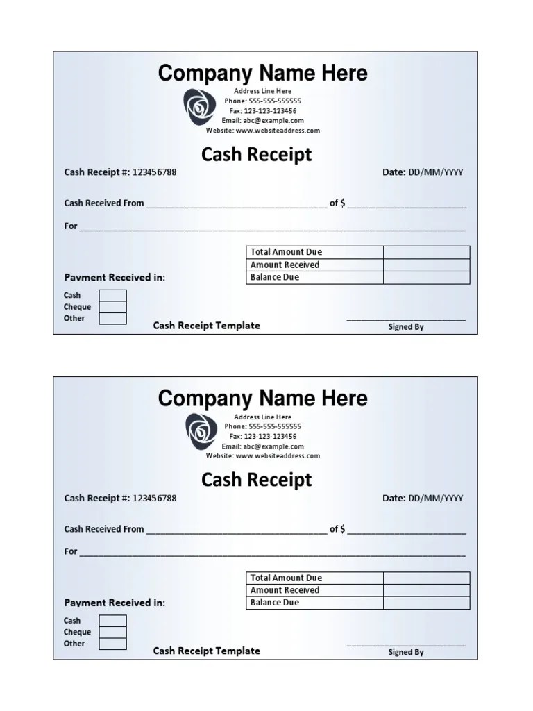 cash receipt templatedocx